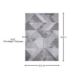 Cheap 🛒 BrightonCollection Madison Gray 9 ft. x 13 ft. Geometric Area Rug by Concord Global Trading 🔔 -Unique Loom Shop gray concord global trading area rugs 80358 76 1000