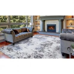 Budget 🧨 BrightonCollection Dallas Gray 8 ft. x 11 ft. Abstract Area Rug by Concord Global Trading ✨ -Unique Loom Shop gray concord global trading area rugs 80627 1f 1000