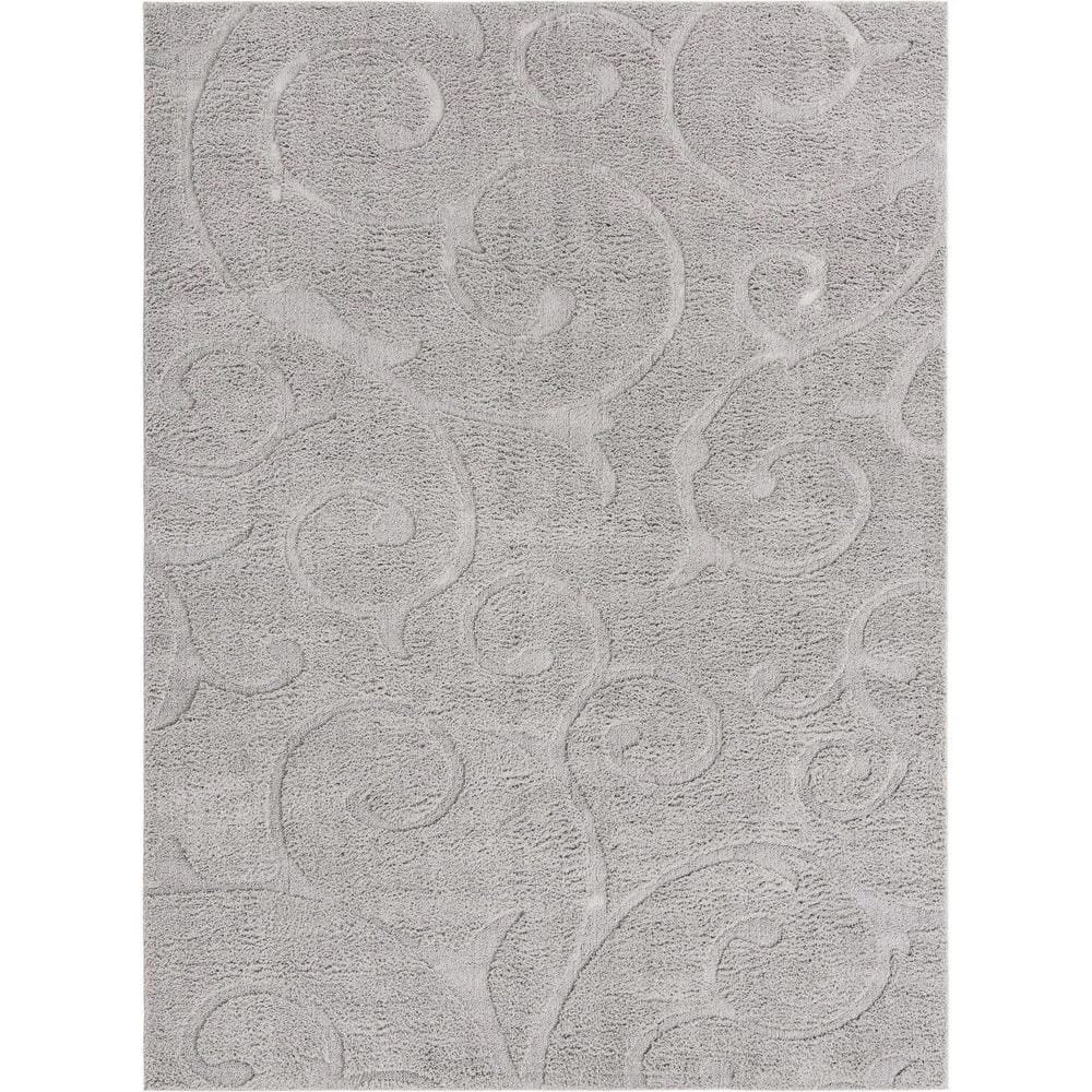 Flash Sale ๐ Floral Shag Carved Gray 9' 0 x 12' 0 Area Rug by Unique Loom ๐ 3 Flash Sale ๐ Floral Shag Carved Gray 9' 0 x 12' 0 Area Rug by Unique Loom ๐