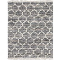 Cheapest 🥰 Hygge Shag Trellis Gray 8 ft. x 10 ft. Area Rug by Unique Loom ❤️