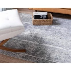 Cheapest 🤩 Portland Depoe Gray 10 ft. x 14 ft. Area Rug by Unique Loom 🌟 -Unique Loom Shop gray unique loom area rugs 3147185 44 1000