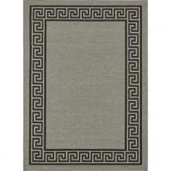 Deals โจ Outdoor Greek Key Gray 8' 0 x 11' 4 Area Rug by Unique Loom โ