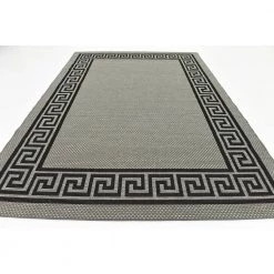 Deals ✨ Outdoor Greek Key Gray 8' 0 x 11' 4 Area Rug by Unique Loom ⌛ -Unique Loom Shop gray unique loom outdoor rugs 3140589 a0 1000
