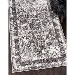 Flash Sale 👏 Rosso Vivaldi Gray 2 ft. x 10 ft. Runner Rug by Unique Loom 🛒 -Unique Loom Shop gray white unique loom area rugs 3142572 31 1000
