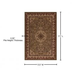Best Sale 🔔 Persian Classics Isfahan Green 5 ft. x 8 ft. Area Rug by Concord Global Trading 👏 -Unique Loom Shop green concord global trading area rugs 20355 76 1000