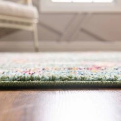 Best Pirce 👏 Penrose Alexis Green 8 ft. x 10 ft. Area Rug by Unique Loom 🧨 -Unique Loom Shop green unique loom area rugs 3143355 4f 1000