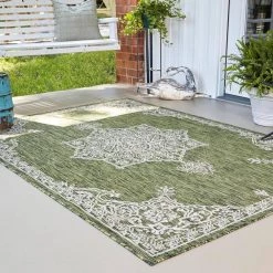 Top 10 👏 Green Antique 9 ft. x 12 ft. Indoor/Outdoor Area Rug by Unique Loom ✔️ 15 Top 10 👏 Green Antique 9 ft. x 12 ft. Indoor/Outdoor Area Rug by Unique Loom ✔️ -Unique Loom Shop green unique loom outdoor rugs 3145185 31 1000