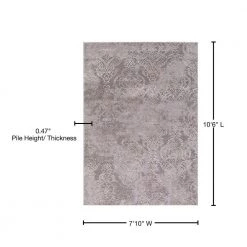 Promo 🛒 Thema Lancing Ivory 8 ft. x 11 ft. Area Rug by Concord Global Trading 😍 -Unique Loom Shop ivory concord global trading area rugs 29417 76 1000