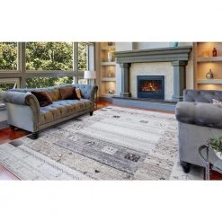 Cheapest 🛒 Positano Collection Capri Ivory 2 ft. x 7 ft. Tribal Runner Rug by Concord Global Trading ⌛ -Unique Loom Shop ivory concord global trading area rugs 32522 1f 1000