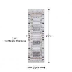 Cheapest 🛒 Positano Collection Capri Ivory 2 ft. x 7 ft. Tribal Runner Rug by Concord Global Trading ⌛ -Unique Loom Shop ivory concord global trading area rugs 32522 76 1000