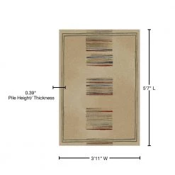 Wholesale 😍 Jewel Stripes Ivory 4 ft. x 6 ft. Area Rug by Concord Global Trading 🔥 -Unique Loom Shop ivory concord global trading area rugs 41324 76 1000