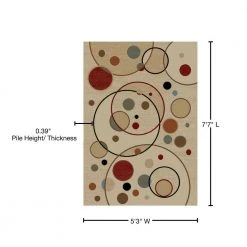 Top 10 😀 Jewel Baloons Ivory 5 ft. x 8 ft. Area Rug by Concord Global Trading 🎁 -Unique Loom Shop ivory concord global trading area rugs 44225 76 1000