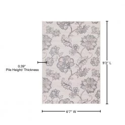 Hot Sale 💯 Lara Floral Harmony Ivory 7 ft. x 9 ft. Area Rug by Concord Global Trading 🎁 -Unique Loom Shop ivory concord global trading area rugs 45126 76 1000