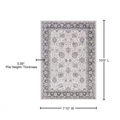 Best Pirce 🔔 Lara Vase Ivory 8 ft. x 11 ft. Area Rug by Concord Global Trading 💯 -Unique Loom Shop ivory concord global trading area rugs 45317 76 1000