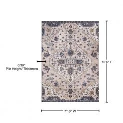 Budget 🔥 Olympus Medallion Ivory Rectangle Indoor 8 ft. x 11 ft. Area Rug by Concord Global Trading ✔️ -Unique Loom Shop ivory concord global trading area rugs 52067 76 1000