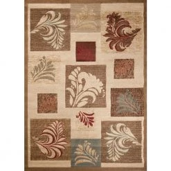 Budget ⭐ Soho Leafs Ivory 5 ft. x 7 ft. Area Rug by Concord Global Trading 👍