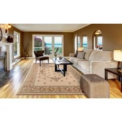 New ⌛ Jewel Fleur De Lys Medallion Ivory 8 ft. x 10 ft. Area Rug by Concord Global Trading 🔥 -Unique Loom Shop ivory concord global trading area rugs 63127 1f 1000