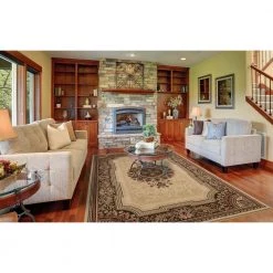 Best reviews of 😉 Ankara Chateau Ivory Rectangle Indoor 9 ft. 3 in. x 12 ft. 6 in. Area Rug by Concord Global Trading 🌟 -Unique Loom Shop ivory concord global trading area rugs 65228 e1 1000