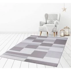 Best Pirce 🔥 Madison Collection Squares Ivory 7 ft. 10 in. x 9 ft. 10 in. Area Rug by Concord Global Trading ⌛ -Unique Loom Shop ivory concord global trading area rugs 68367 1f 1000