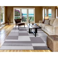 Best Pirce 🔥 Madison Collection Squares Ivory 7 ft. 10 in. x 9 ft. 10 in. Area Rug by Concord Global Trading ⌛ -Unique Loom Shop ivory concord global trading area rugs 68367 44 1000