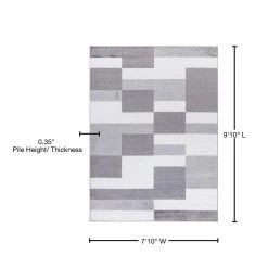 Best Pirce 🔥 Madison Collection Squares Ivory 7 ft. 10 in. x 9 ft. 10 in. Area Rug by Concord Global Trading ⌛ -Unique Loom Shop ivory concord global trading area rugs 68367 76 1000