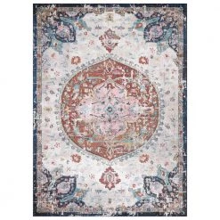 Outlet 🌟 Vintage Collection Florence Ivory 7 ft. x 9 ft. Medallion Area Rug by Concord Global Trading 🔥