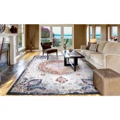 Outlet 🌟 Vintage Collection Florence Ivory 7 ft. x 9 ft. Medallion Area Rug by Concord Global Trading 🔥 17 Outlet 🌟 Vintage Collection Florence Ivory 7 ft. x 9 ft. Medallion Area Rug by Concord Global Trading 🔥 -Unique Loom Shop ivory concord global trading area rugs 72926 c3 1000
