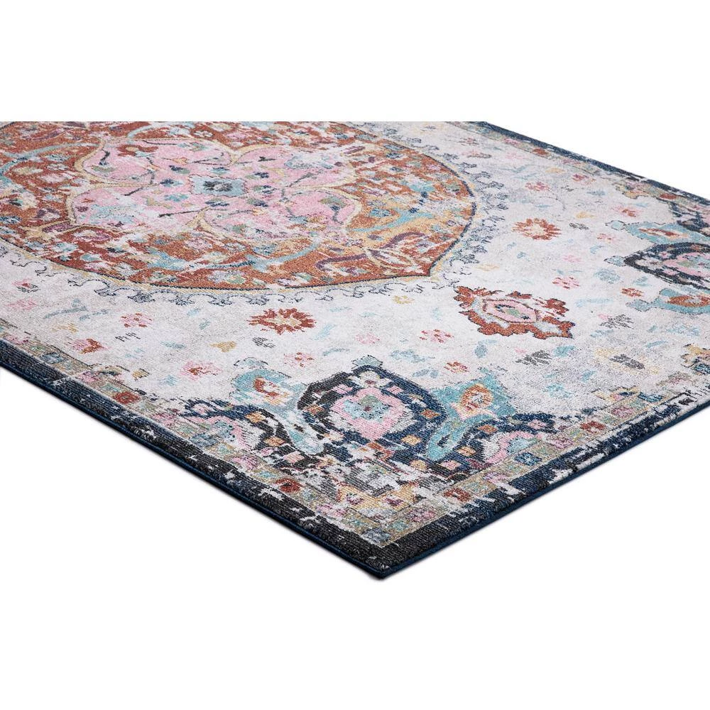 Outlet 🌟 Vintage Collection Florence Ivory 7 ft. x 9 ft. Medallion Area Rug by Concord Global Trading 🔥 4 Outlet 🌟 Vintage Collection Florence Ivory 7 ft. x 9 ft. Medallion Area Rug by Concord Global Trading 🔥 - Image 2