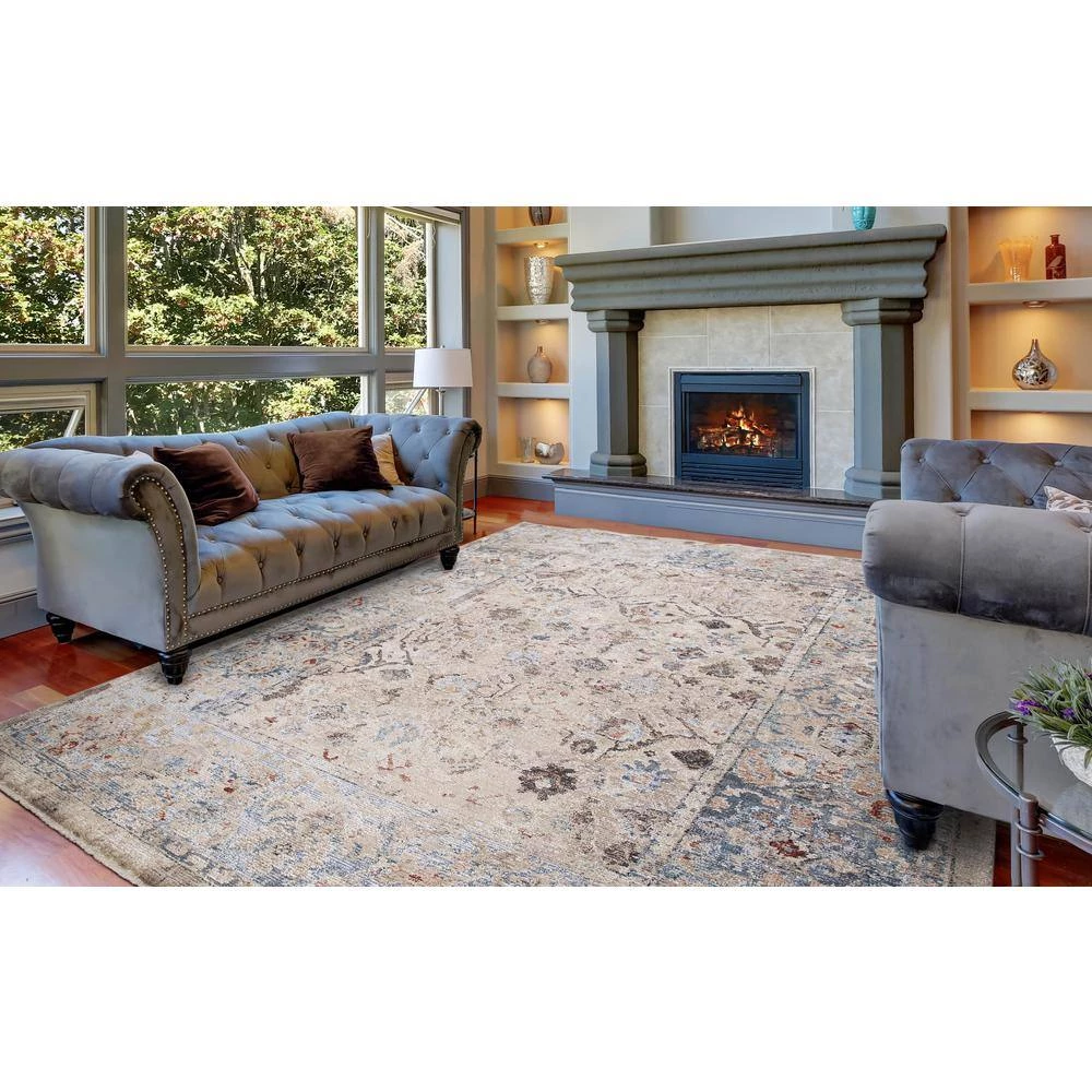 New 🔥 Pandora Collection Kashmir Ivory 8 ft. x 11 ft. Traditional Area Rug by Concord Global Trading 🥰 9 New 🔥 Pandora Collection Kashmir Ivory 8 ft. x 11 ft. Traditional Area Rug by Concord Global Trading 🥰 - Image 7