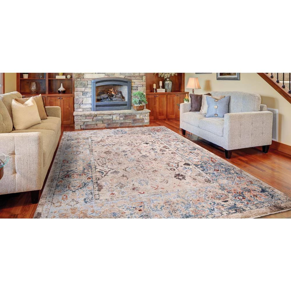 New 🔥 Pandora Collection Kashmir Ivory 8 ft. x 11 ft. Traditional Area Rug by Concord Global Trading 🥰 13 New 🔥 Pandora Collection Kashmir Ivory 8 ft. x 11 ft. Traditional Area Rug by Concord Global Trading 🥰 - Image 11