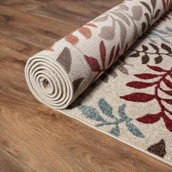 New 🤩 Chester Leafs Ivory 3 ft. x 4 ft. Area Rug by Concord Global Trading ✔️ -Unique Loom Shop ivory concord global trading area rugs 97823 66 1000