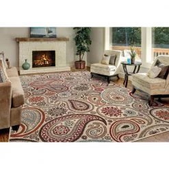 Discount 👏 Chester Paisley Ivory 7 ft. x 9 ft. Area Rug by Concord Global Trading ✔️ -Unique Loom Shop ivory concord global trading area rugs 98926 1f 1000