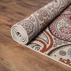 Discount 👏 Chester Paisley Ivory 7 ft. x 9 ft. Area Rug by Concord Global Trading ✔️ -Unique Loom Shop ivory concord global trading area rugs 98926 44 1000