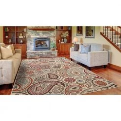 Discount 👏 Chester Paisley Ivory 7 ft. x 9 ft. Area Rug by Concord Global Trading ✔️ -Unique Loom Shop ivory concord global trading area rugs 98926 4f 1000