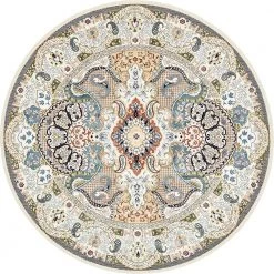Cheap 💯 Narenj Glasgow Ivory 10' 0 x 10' 0 Round Rug by Unique Loom ❤️