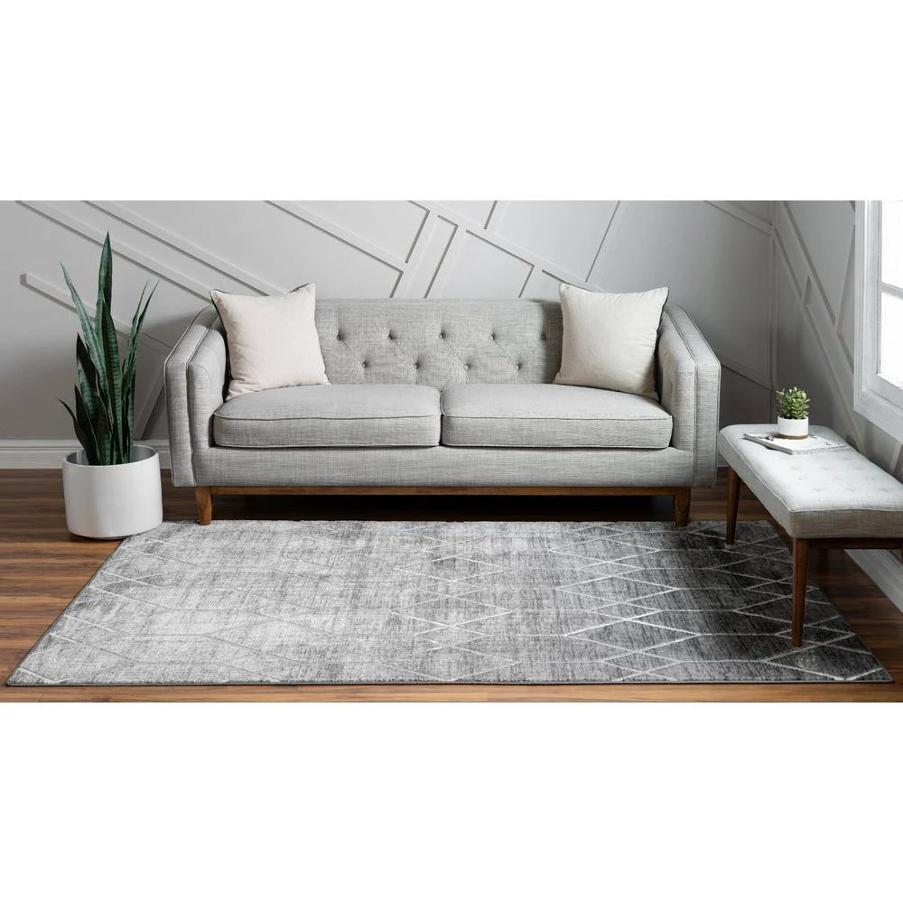 Wholesale ๐ฅ Matrix Trellis Deco Gray 9 ft. 10 in. x 14 ft. Area Rug by Unique Loom ๐ 7 Wholesale ๐ฅ Matrix Trellis Deco Gray 9 ft. 10 in. x 14 ft. Area Rug by Unique Loom ๐ - Image 5