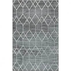 Wholesale 🔥 Matrix Trellis Deco Gray 9 ft. 10 in. x 14 ft. Area Rug by Unique Loom 😍