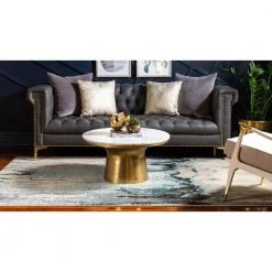 Brand new 😀 Estrella Sebastia Light Blue 10' 6 x 16' 5 Area Rug by Unique Loom 🔥 -Unique Loom Shop light blue unique loom area rugs 3119575 fa 1000