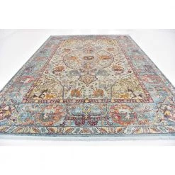 Buy 🤩 Baracoa Rumba Light Blue 10' 0 x 13' 0 Area Rug by Unique Loom ✔️ -Unique Loom Shop light blue unique loom area rugs 3139617 a0 1000