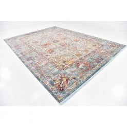 Buy 🤩 Baracoa Rumba Light Blue 10' 0 x 13' 0 Area Rug by Unique Loom ✔️ -Unique Loom Shop light blue unique loom area rugs 3139617 fa 1000