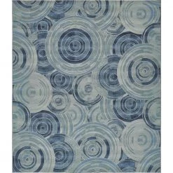 Buy ✨ Outdoor Rippling Light Blue 10' 0 x 12' 0 Area Rug by Unique Loom 🔔
