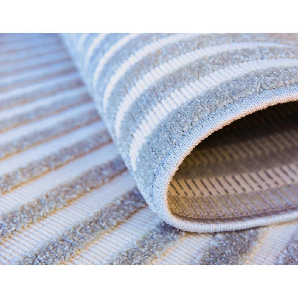 Best deal 😀 Sabrina Soto Light Blue 9 ft. x 12 ft. Prescott Indoor/Outdoor Area Rug by Unique Loom ❤️ 7 Best deal 😀 Sabrina Soto Light Blue 9 ft. x 12 ft. Prescott Indoor/Outdoor Area Rug by Unique Loom ❤️ - Image 5