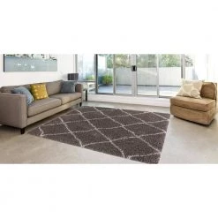 Top 10 🌟 Light Brown 8 ft. x 10 ft. Ocean Shag Trellis Area Rug by Concord Global Trading 💯 -Unique Loom Shop light brown concord global trading area rugs 02187 1f 1000