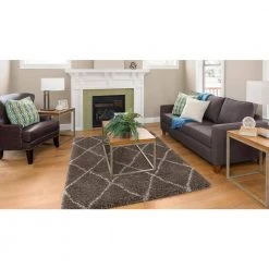Top 10 🌟 Light Brown 8 ft. x 10 ft. Ocean Shag Trellis Area Rug by Concord Global Trading 💯 -Unique Loom Shop light brown concord global trading area rugs 02187 4f 1000