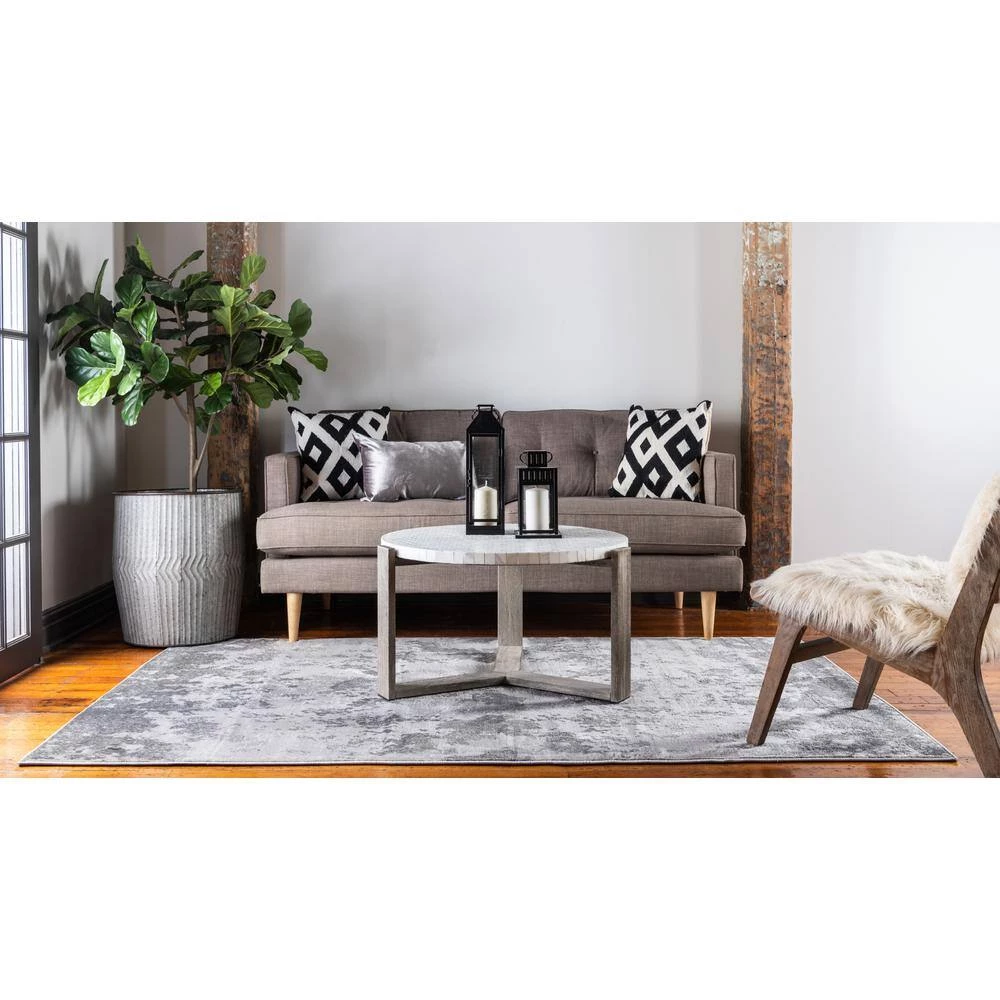 Promo π€© Metro Glaze Light Gray 8' 0 x 10' 0 Area Rug by Unique Loom βοΈ 7 Promo π€© Metro Glaze Light Gray 8' 0 x 10' 0 Area Rug by Unique Loom βοΈ - Image 5