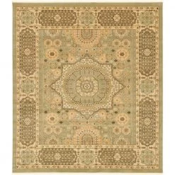 Buy 😀 Palace Hamilton Light Green 10' 0 x 11' 4 Square Rug by Unique Loom ⌛