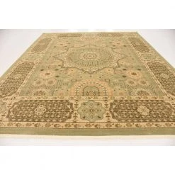 Buy 😀 Palace Hamilton Light Green 10' 0 x 11' 4 Square Rug by Unique Loom ⌛ -Unique Loom Shop light green unique loom area rugs 3125758 a0 1000