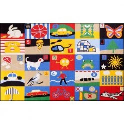 Deals 💯 Fun Time Every Day Multi 4 ft. x 6 ft. Area Rug by Concord Global Trading ✨