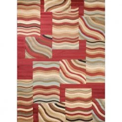 Top 10 ✔️ Soho Waves Multi 8 ft. x 11 ft. Area Rug by Concord Global Trading 👍