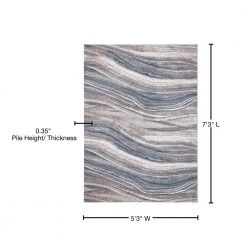 Discount 🎁 Jefferson Collection Marble Stripes Multi 5 ft. x 7 ft. Area Rug by Concord Global Trading 😍 -Unique Loom Shop multi concord global trading area rugs 69465 76 1000